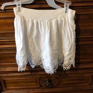Flowy white shorts